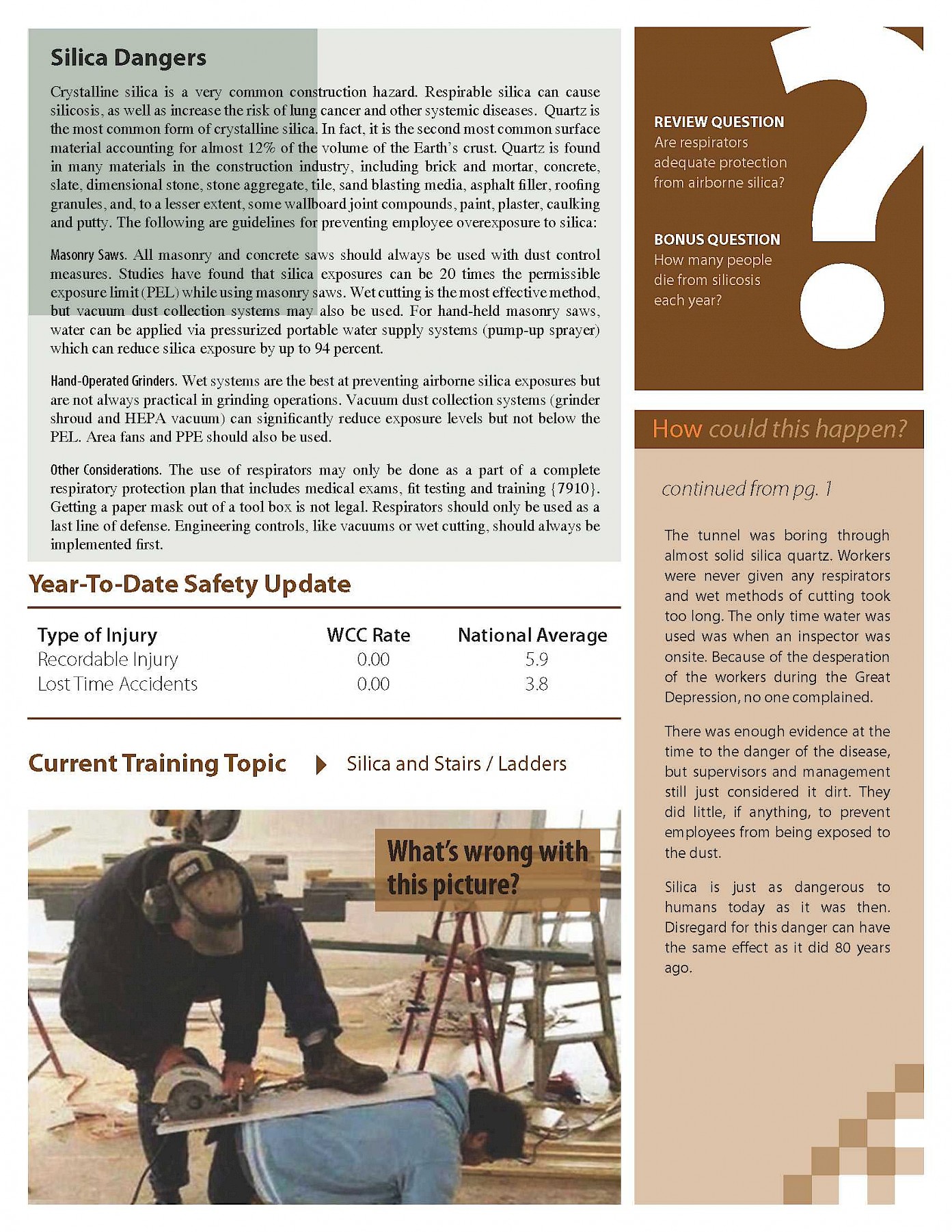WCC Safety Newsletter, February 2015 | White Construction Company